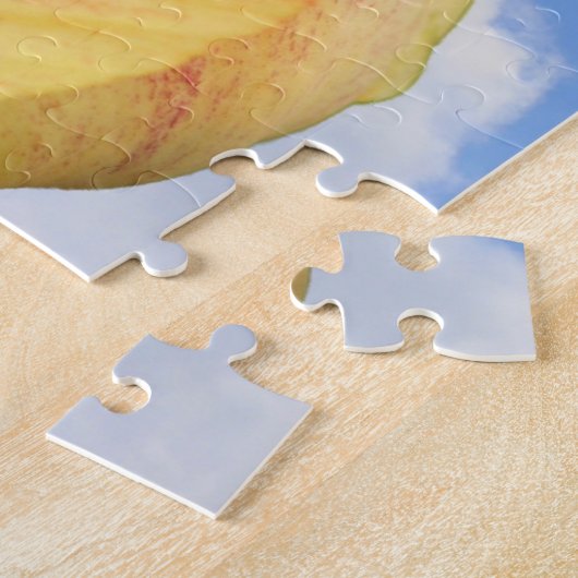 Gele tulpventiel op blauwe hemel legpuzzel (Zijkant)