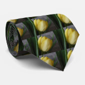 Gele Tulpventiel Stropdas (Opgerold)