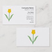 Gele Tulpventilator. Visitekaartje (Voorkant / Achterkant)
