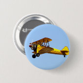 Gele tweedekker ronde button 5,7 cm (Voorkant /achterkant)