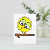 Gele tweet briefkaart (Staand voorkant)