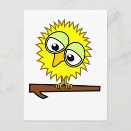 Gele tweet briefkaart