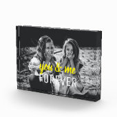 Gele typografie BestVriend Monochrome Fotoblokken (Rechts)