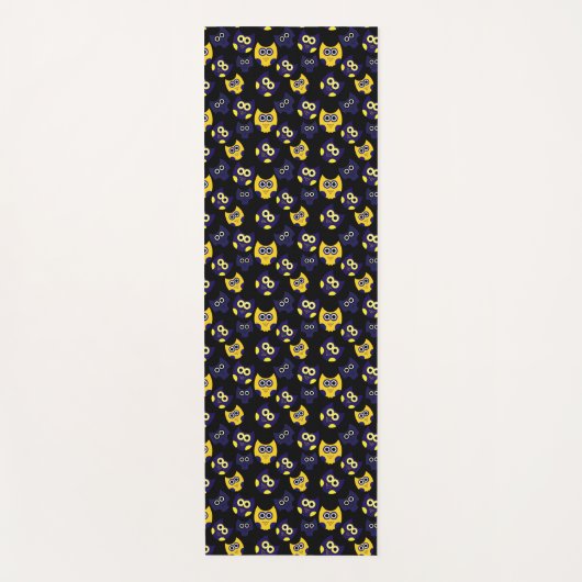 gele uilen yogamat (Voorkant)