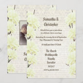 Gele  uitnodiging voor de foto van de bruiloft (Voorkant / Achterkant)