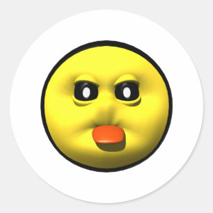 Gele uitstekende lounge ronde sticker