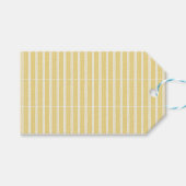 Gele unieke strepen cadeaulabel (Voorkant (Horizontaal))