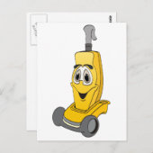 Gele vacuümreiniger briefkaart (Voorkant / Achterkant)