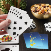 Gele vallende sterren pokerkaarten (Insitu)