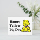 Gele Varkenshag Briefkaart (Staand voorkant)