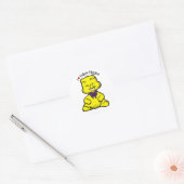 Gele Varkenshag Ronde Sticker (Envelop)