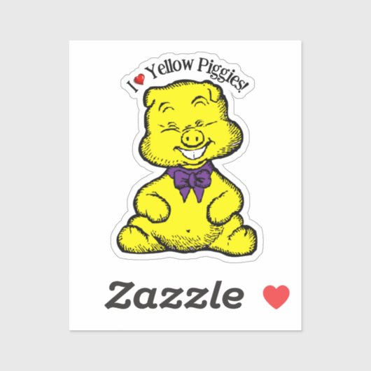 Gele Varkenshag Sticker (Vel)