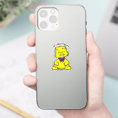 Gele Varkenshag Sticker (Telefoon)