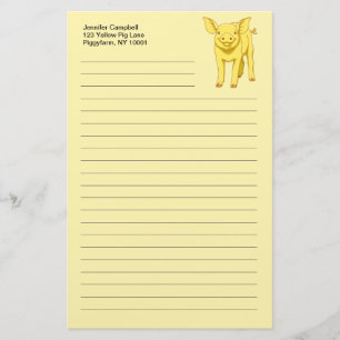 Gele Varkenspijn Dag 17 juli Stapel Varkens Briefpapier