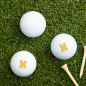Gele-varsity monogram golfballen (Insitu Gras)