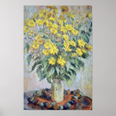 Gele Vase van Chrysanthemums, Claude Monet flower Poster (Voorkant)