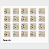 Gele vedervogels Weddenschappen Vierkante Sticker (Vel)