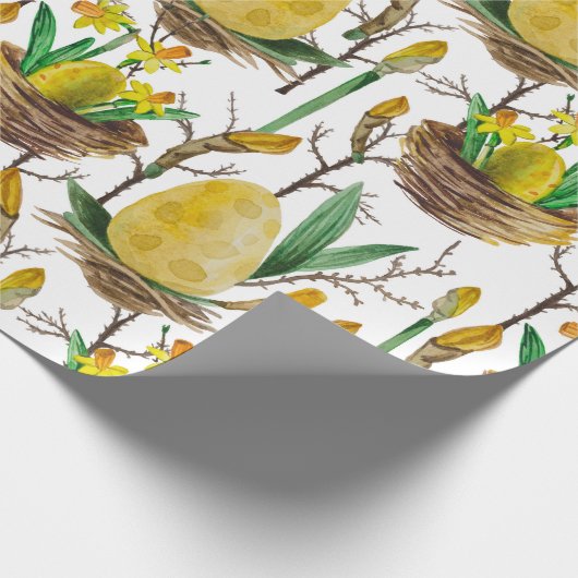 Gele veer cadeaupapier (Hoek)