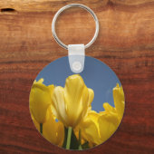 gele veer sleutelhanger (Voorkant)