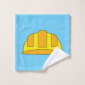 Gele veiligheidshelm cartoon bad handdoek (Wasdoekje)