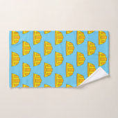 Gele veiligheidshelm cartoon bad handdoek (Handdoek)