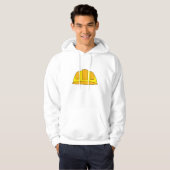 Gele veiligheidshelm cartoon hoodie (Voorkant volledig)