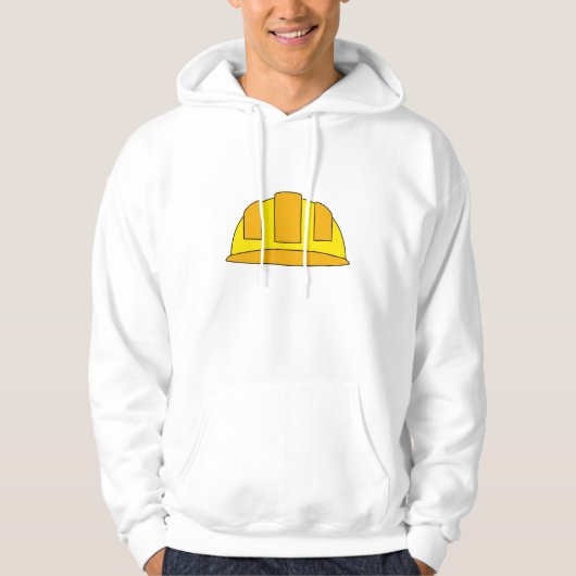 Gele veiligheidshelm cartoon hoodie (Voorkant)