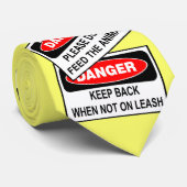 Gele veiligheidsinspecteur Necktie Stropdas (Opgerold)