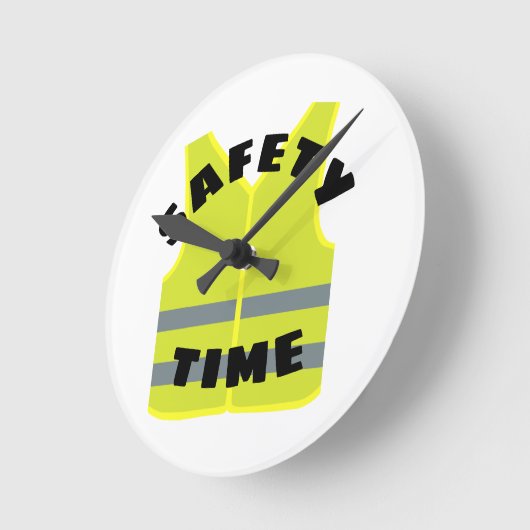 Gele veiligheidsvest aangepaste muur klok (Hoek)