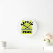 Gele veiligheidsvest aangepaste muur klok (Huis)