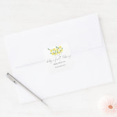 Gele veldbloemen - Baby's eerste bibliotheek Vierkante Sticker (Envelop)