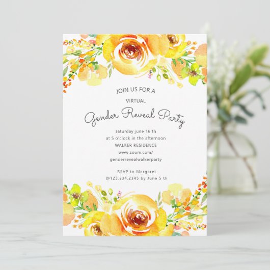 gele velden floral gender onthulling (Staand voorkant)