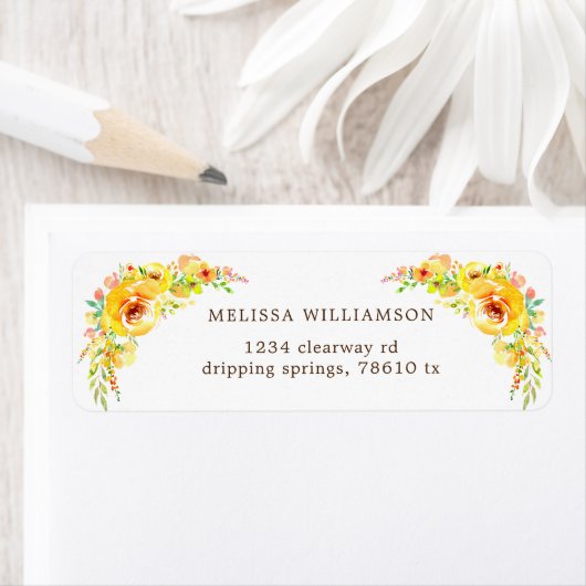 gele velden florele return address label (Insitu)