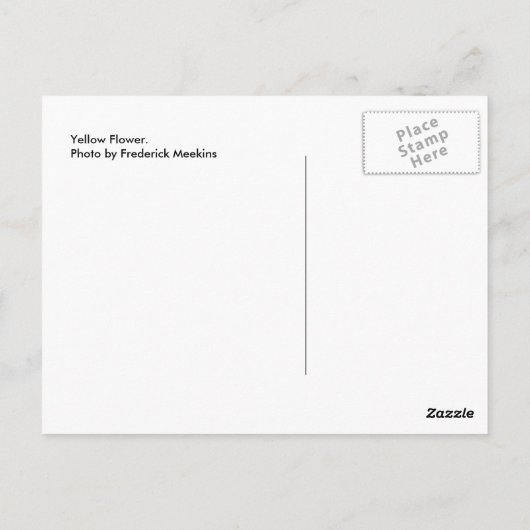 Gele ventiel briefkaart (Achterkant)