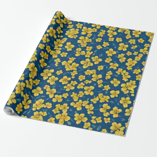 Gele ventiel cadeaupapier (Uitgerold)