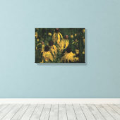 Gele ventiel canvas afdruk (Insitu (Houten vloer))