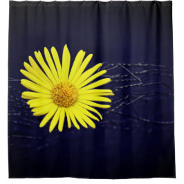 Gele ventiel douchegordijn