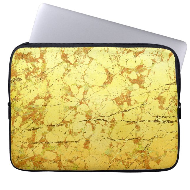 Gele ventiel laptop sleeve (Voorkant)