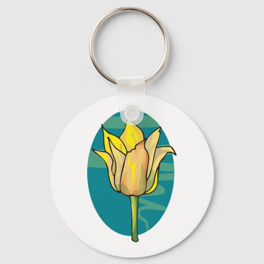 Gele ventiel sleutelhanger (Voorkant)