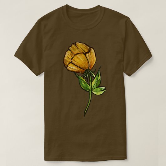 Gele ventiel t-shirt (Design voorkant)