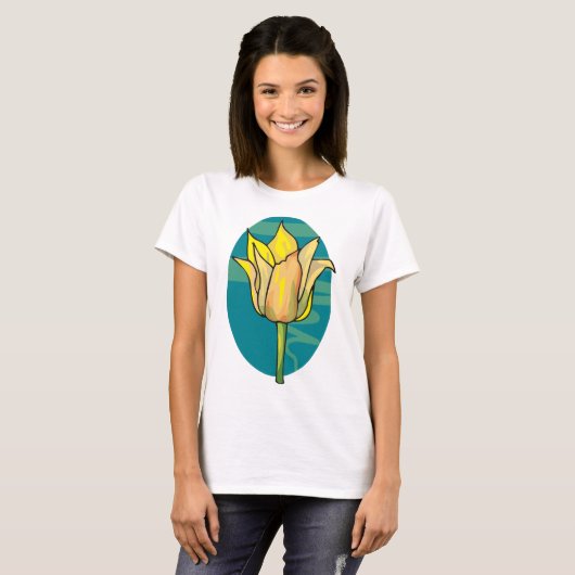 Gele ventiel t-shirt (Voorkant volledig)