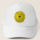 Gele ventiel trucker pet (Voorkant)