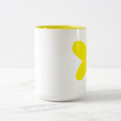 Gele ventiel tweekleurige koffiemok (Center)