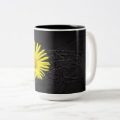 Gele ventiel tweekleurige koffiemok (Voorkant rechts)