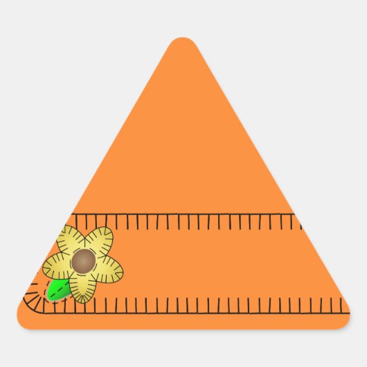Gele ventilator BackgroundTriangle Sticker (Voorkant)