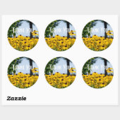 Gele ventilator Hartelijk dank Ronde Sticker (Vel)