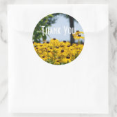 Gele ventilator Hartelijk dank Ronde Sticker (Tas)