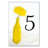 Gele ventilator in Vase Wedding Kaart (Achterkant)
