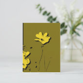 Gele ventilator op groene achtergrond - Fine art Briefkaart (Staand voorkant)