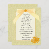 Gele ventilatorbridale douchevernodigingen kaart (Voorkant / Achterkant)